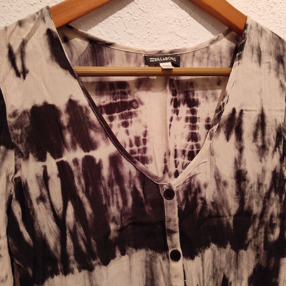 Billabong, Women’s Mini Dress, ¾” Sleeve, Tie-Dye, XS